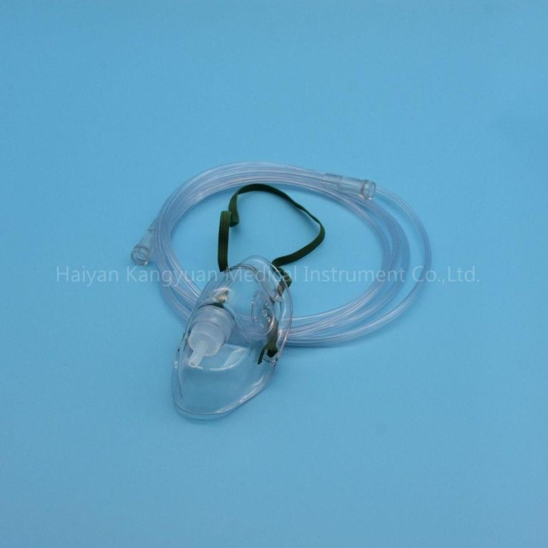 Disposable Oxygen Mask with Connecting Tube Size S M L XL