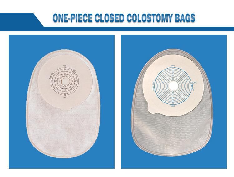 Medical Drainable Two Piece System Ostomy Pouch Colostomy Bag with Hydrocolloid Barrier