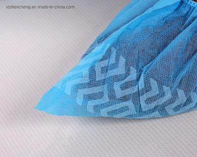 Top Quality Disposable Nonwoven Blue Shoe Cover with Printing