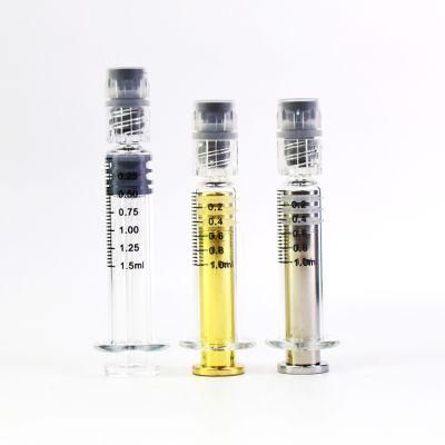 Luer Lock Distillate Oil Glass Syringe 1ml Custom Packaging Box