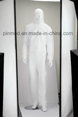 Pinmed Disposable White Overall Gown