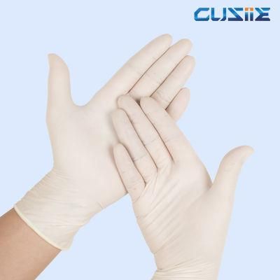 Disposable Rubber Protective Yellow Latex Medical Examination Large Gloves