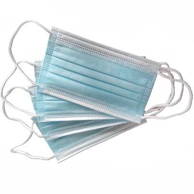 Disposable 3ply Non Woven Face Mask with Tie on or Earloop