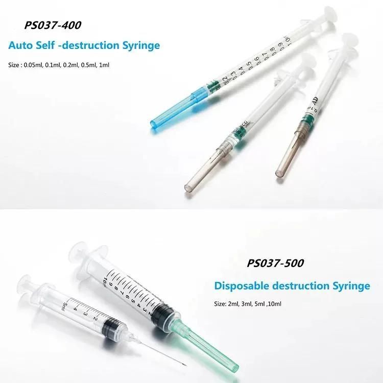 He Latest Best-Selling Medical Supplies CE ISO Certified Disposable Medical Syringes, 3cc, 10cc and 20cc