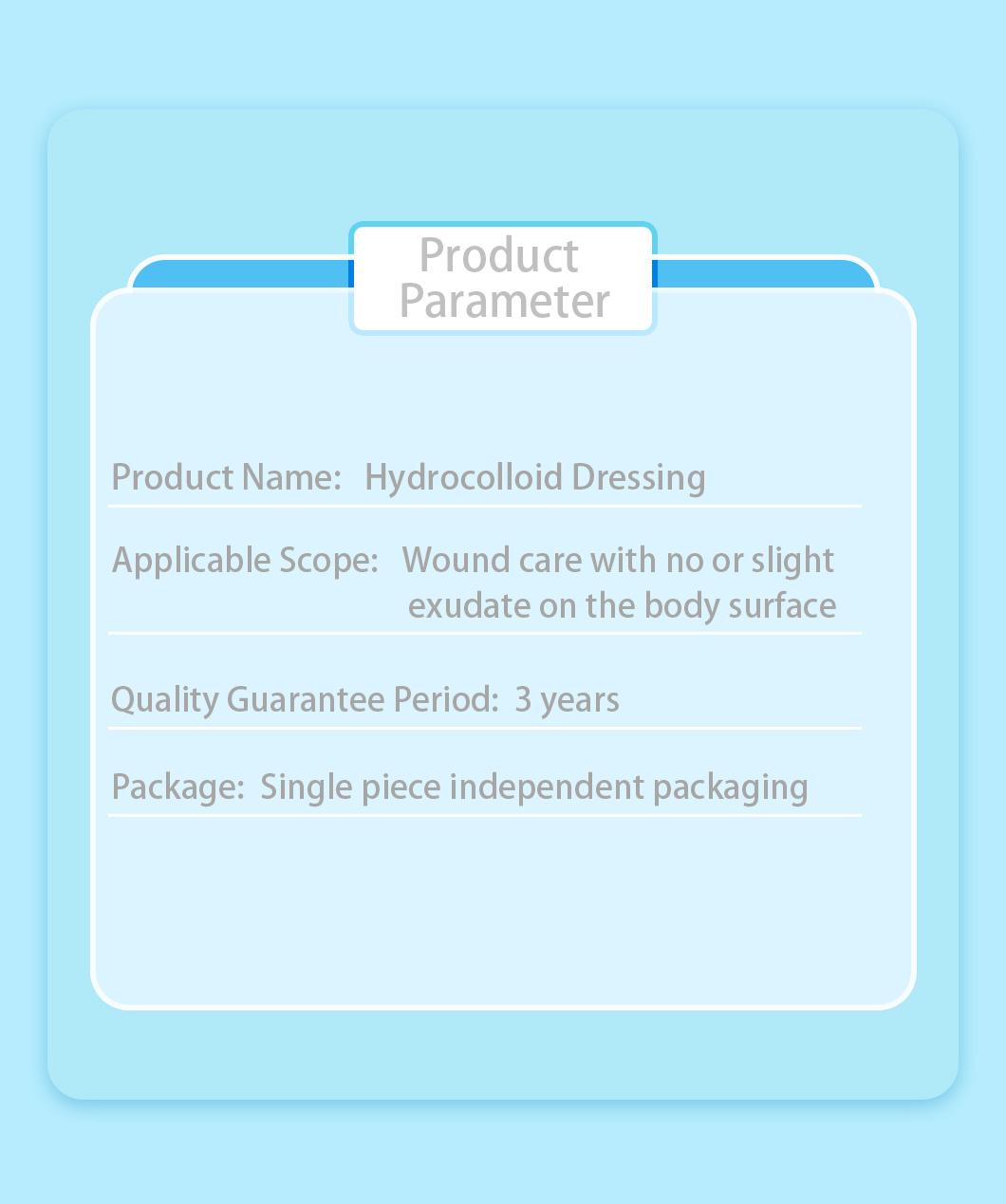 Material Hydrocolloid Dressing for Primarily Heel or Elbow Band Aid Wound Dressing Medical Care Wholesale Price