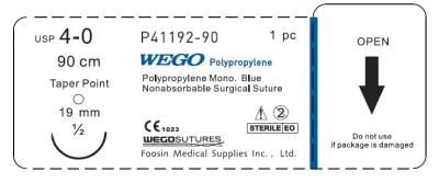 Wego High Quality Polypropylene Suture