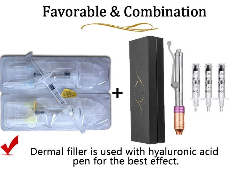 High Quality Ampoule Syringe Cross Linked Hyaluronic Acid Dermal Filler Lip Gold Pen