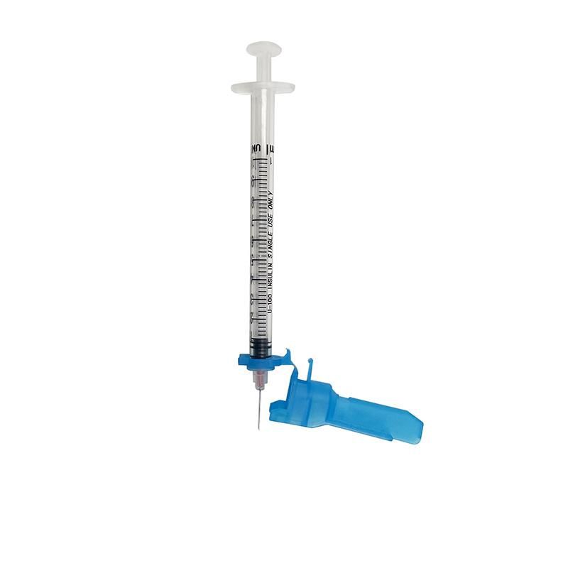 CE/FDA Approved Disposable Safety Insulin Syringe 50/101units for Insulin Injection