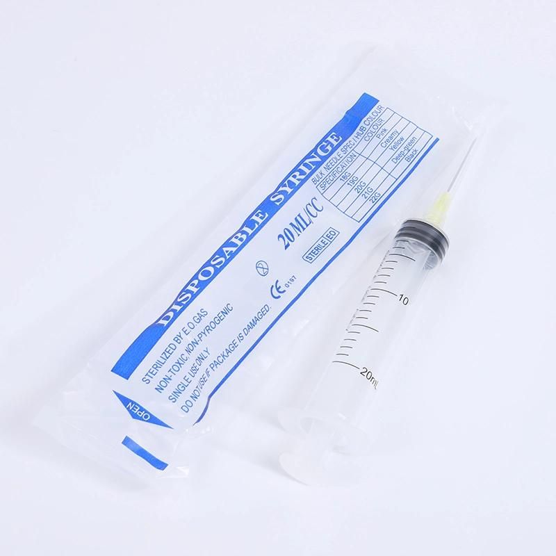 High Quality Medical Product Vaccine Universal Plastic Syringe 20ml