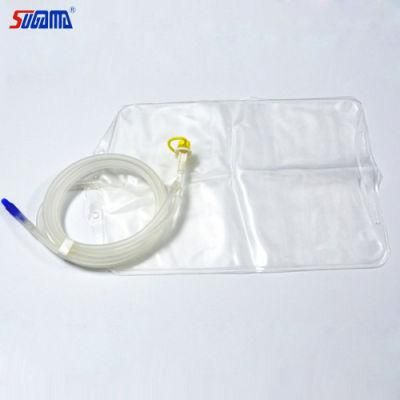 Disposable Medical Peritoneal Dialysis Drainage Bag with Double-Tube Used