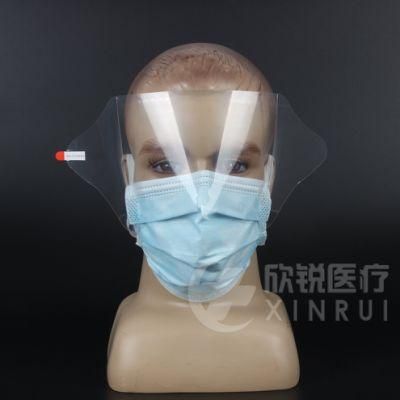 Disposable 4-Ply Surgical Face Mask with Shield Face Mask with Visor Tie-on Bands