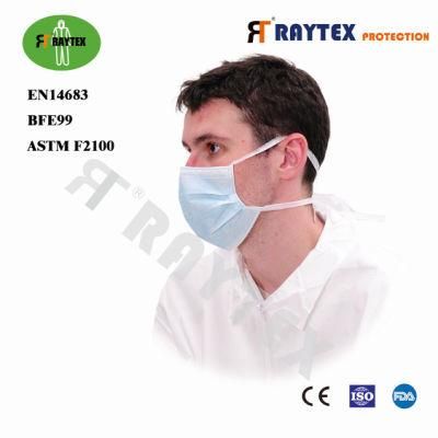 High Quality Filtering Earloop White Face Mask 3 Ply