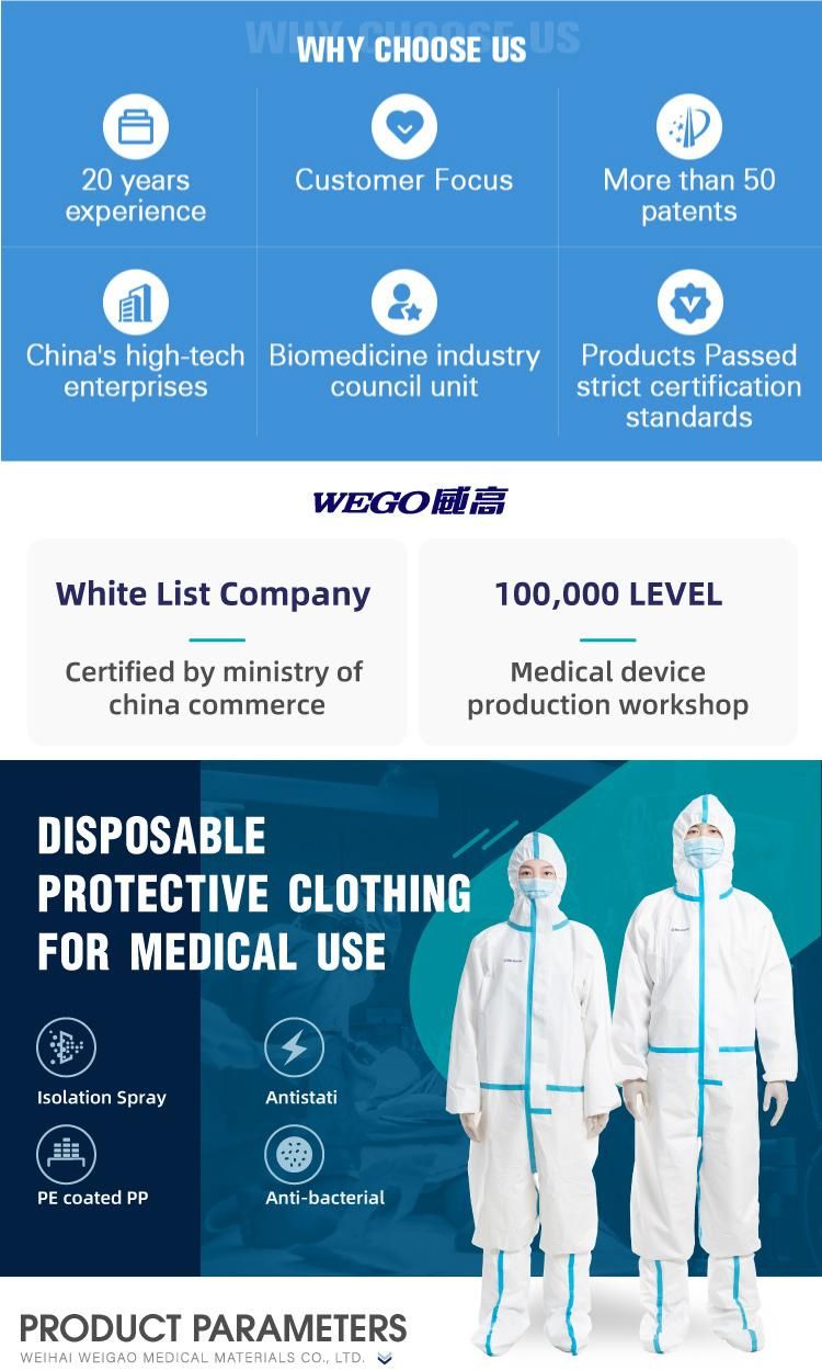 CE En14126 Hospital Surgical Medical Virus Safety Protective Suit