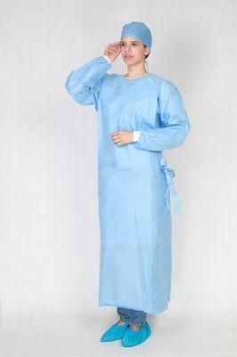 Fashion Hospital PPE Gowns Reinforced Surgical Gown Level 4 Blue Medical Isolation Gown