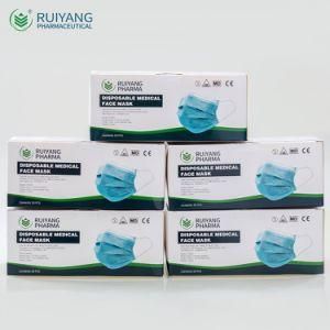 High Protective CE Certificate Non-Woven Fabrics Ear Loop Disposable Face Mask Factory 3 Ply Surgical Masks Medical Masks