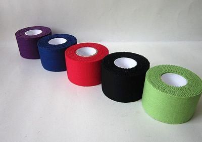 2019 Wholesale Adhesive Cohesive Rigid Cotton Sports Tape Zinc Oxide Sport Tape Bandage Colored Cotton Rigid Sport Tape