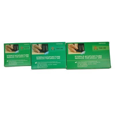 Different Sizes Disposable Sterile Aluminum Foil Packing Silver Plated Handle Acupuncture Needles