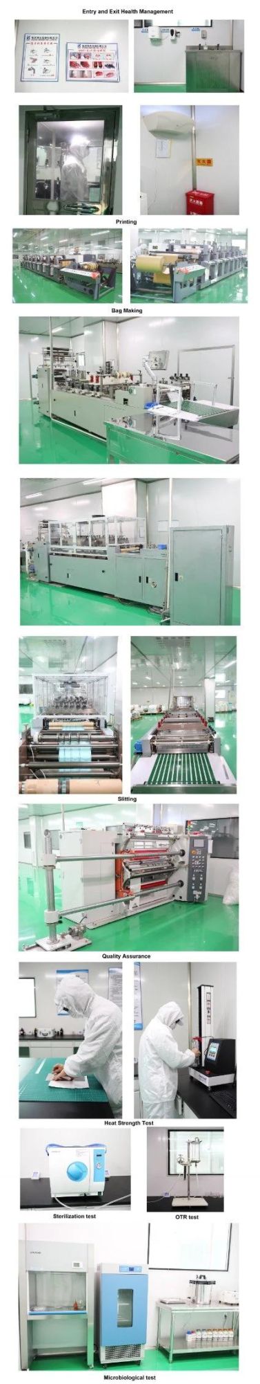 Self Sealing Sterilization Medical Eo Disposable Pouches 260*90