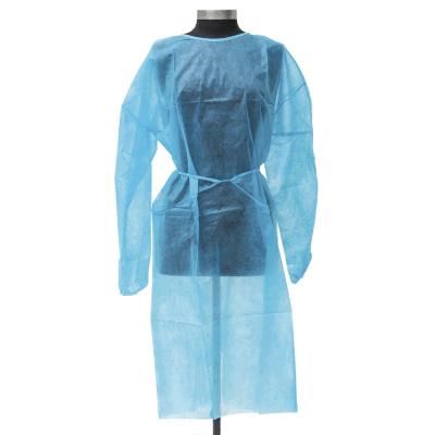 Disposable White Isolation Gown Waterproof Isolation Gown Anti-Statics PP Isolation Gowns with TPU