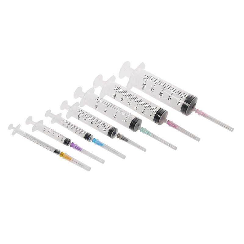 Disposable Medical Syringe 1ml 2ml 3ml 5ml 10ml 20ml 30ml 50ml 60ml with or Without Needle