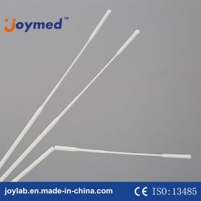 Sterile Nasopharyngeal Flocked Swab Sample Collection Flexible Handle Specimen Collection Swab Nasal Nylon Swab