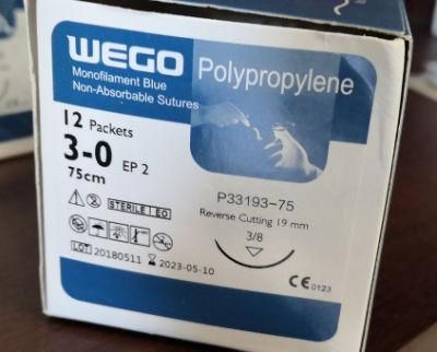 Wego Brand Polypropylene Surgical Suture 3-0