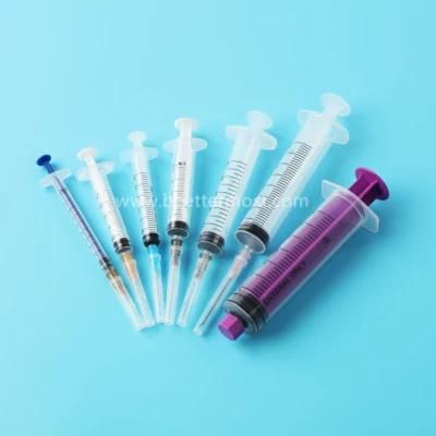 Disposable Sterile Safety Syringe Injection with Needle Luer Lock 1ml-50ml