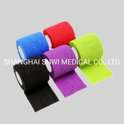 Colorful Medical Products Sport Self-Adhesive Cohesive Bandage (Latex or Latex Free Glue)