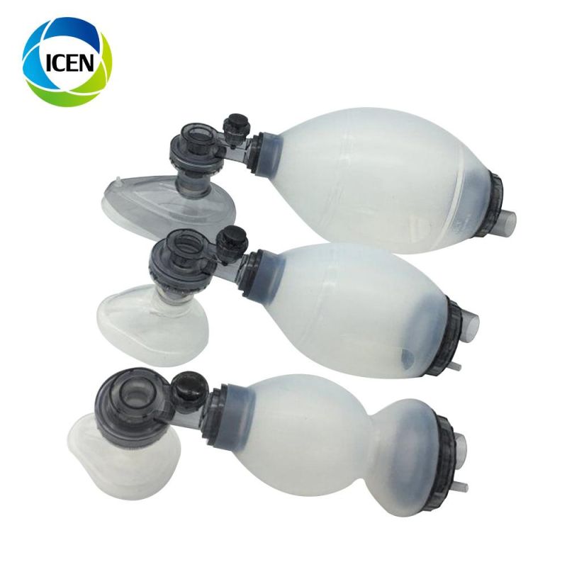 in-K001 Medical Supply Reusable PVC Manual First Aid Kits Ambulance Ambu Bag Resuscitator