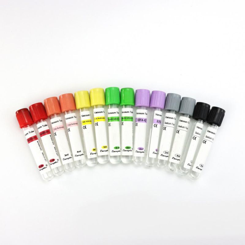 Siny Glass or Plastic ISO13485 ISO9001 ISO14001 CE Plain Blood Test Tube EDTA K2 K3 Tube