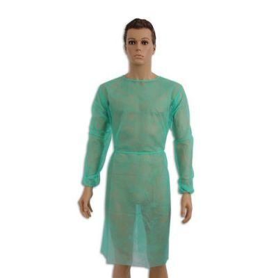 Laboratory Insulation Non Woven Polypropylene Sterilized Level 2 Fluid Resistant Disposable Long Sleeve Isolation Gown
