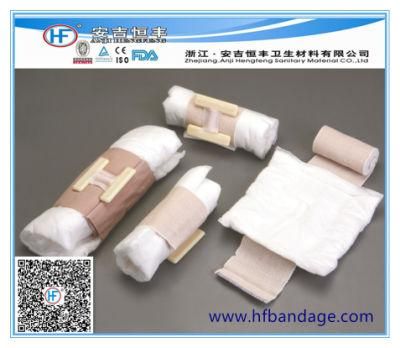 Mdr CE Approved Hot Sale Hf J-2 First Aid Bandage with Elastic Bandage and Cotton Pad