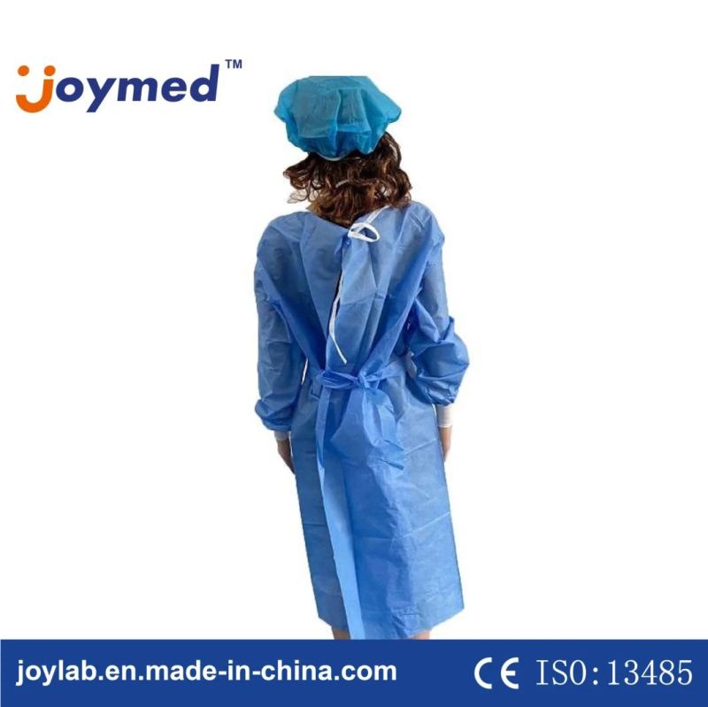 Disposable Isolation Gown AAMI Level 2 SMS Non Woven Isolation Gown