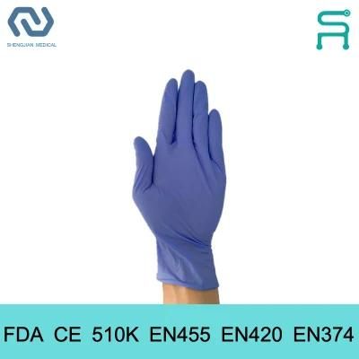 Nitrile Gloves Powder Free 510K En455 Disposable Nitrile Gloves