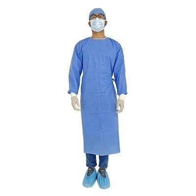 Best Price Premium Sps PE Hospital Isolation Suit with Belt Around Abdomen ESD Smoke Surgical Gown for Medical Institutions