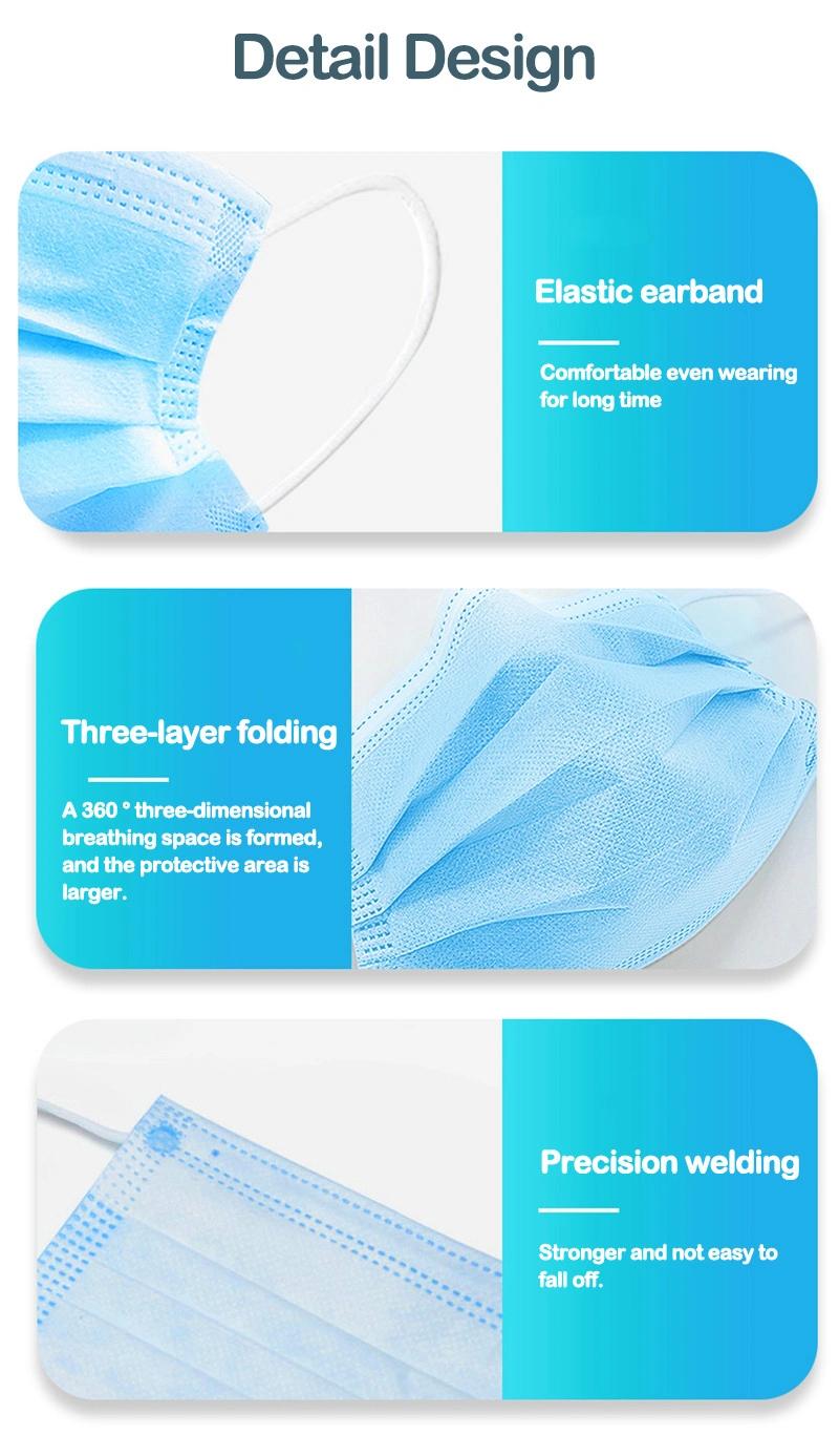 3ply Nonwoven Disposable Surgical Mask Type Iir