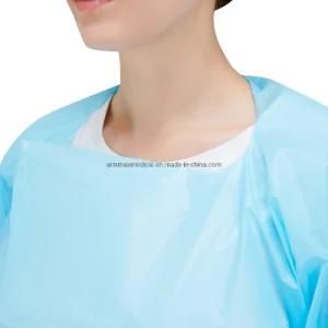 Blue Color Waterproof CPE Gown Professional Disposable CPE Gown