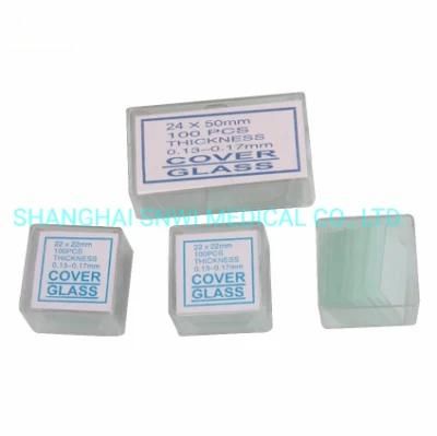 Disposable Medical Laboratory 22*22mm 24*24mm 24*50mm Cover Glass and Microscope Slides