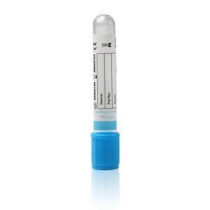 Blue Non Vacuum Blood Collection Glass PT Tube