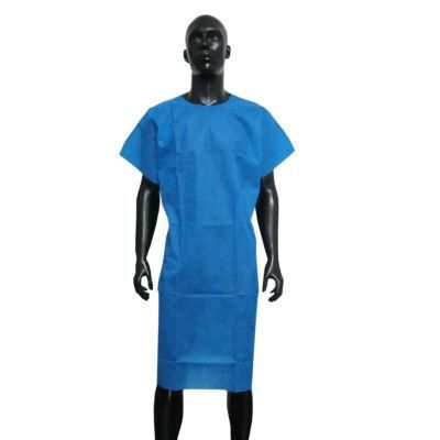 Disposable Hospital Short Sleeve Patient Gown, Robe for Patient