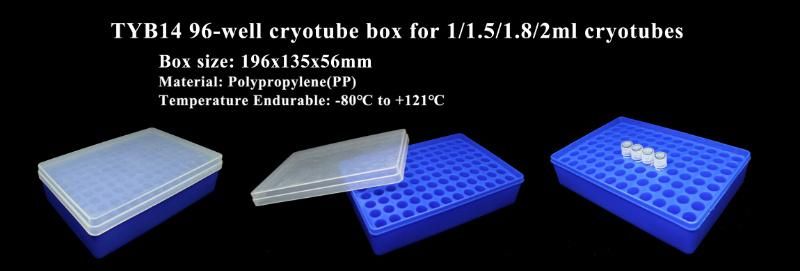Lab Plastic 96 Well Cryotube Freezing Box