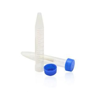Sterile 10/15ml Screw Cap Plastic Test Tube for Centrifuge