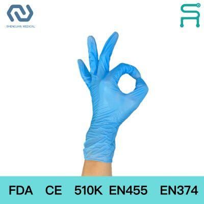 Powder Free Nitrile Gloves 510K En455 Disposable Nitrile Blend Gloves