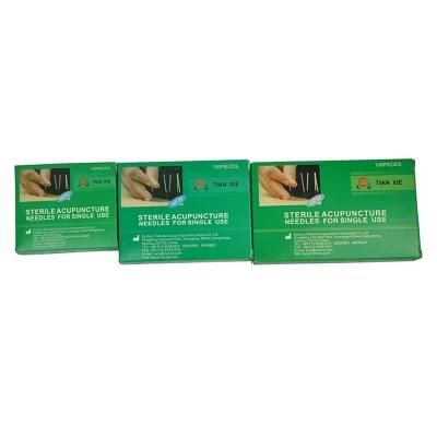 100PCS/Box Painless China Manufacturer Disposable Copper Wire Handle Wholesale Acupuncture Dry Needle with Aluminum Foil Packing