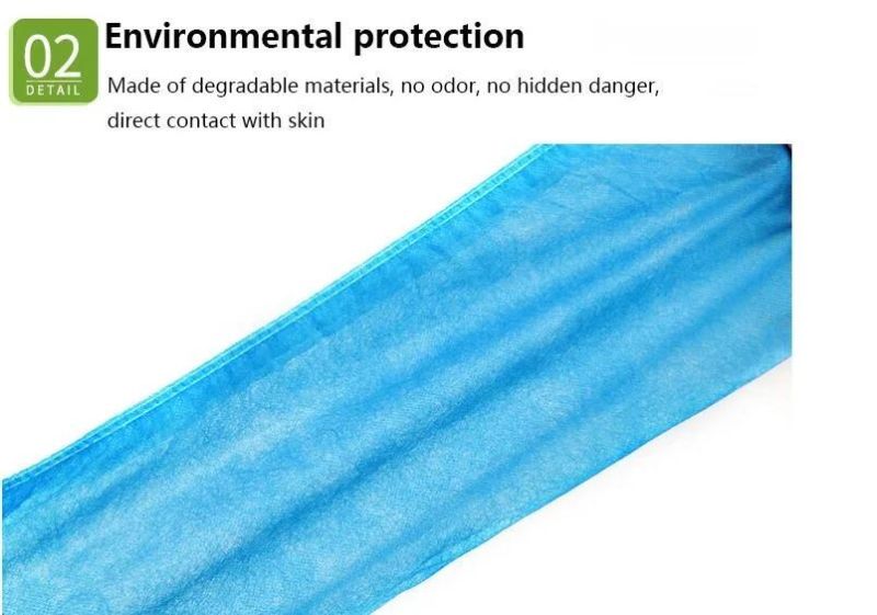 Blue White Disposable PP Non Woven Non Skid Shoe Cover Dust Proof