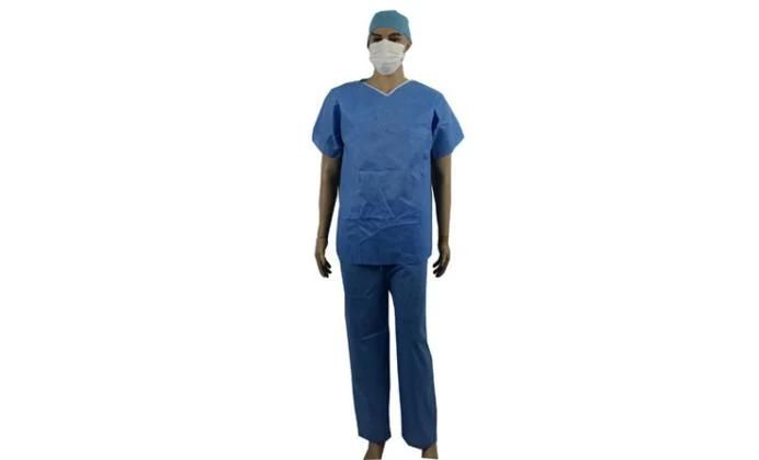 Hospital Use Waterproof Disposable Scrub Suit