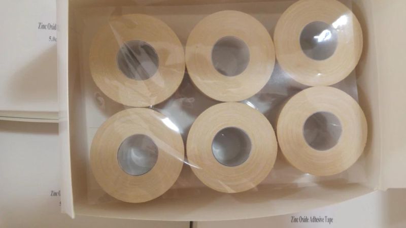 Hc-K050A Medical Plaster Tape Price 100% Cotton Color White or Brown Medical Adhesive Zinc-Oxide Tape