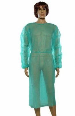 Hospital Isolation Examination Patient Non Woven Protective Laminated Sanitary Level 2 Disposable PP Surgical Gown with Elastic Cuffs
