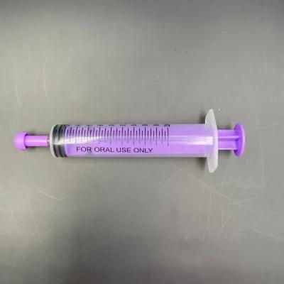 Colored Oral/Enteral Syringe with Tip Cap for Feeding