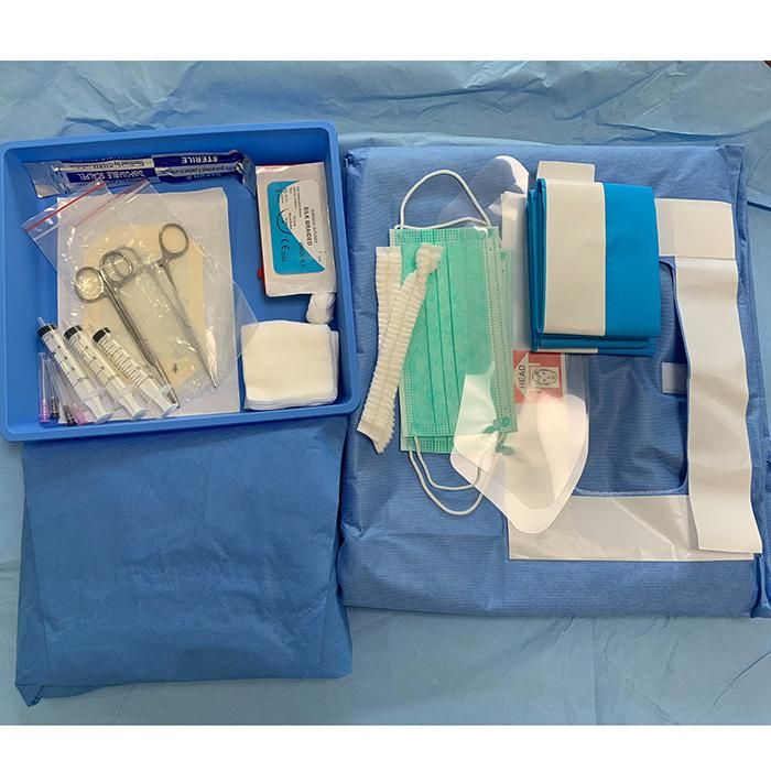 Angiography Drape Pack Sterile Operation Kit with Ce & ISO